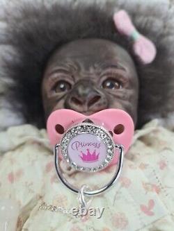 Reborn Baby Monkey Gorilla Long Sold Out Lovely Box Opening Weighted 5lb