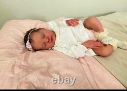 Reborn Baby Size Already Finished Lifelike Newborn Sleeping Baby Doll Laura 3D