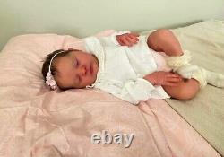 Reborn Baby Size Already Finished Lifelike Newborn Sleeping Baby Doll Laura 3D