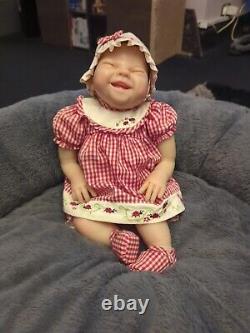 Reborn Baby Ticklish Girl Doll By Sandy Faber Lisa Lovely ladybug