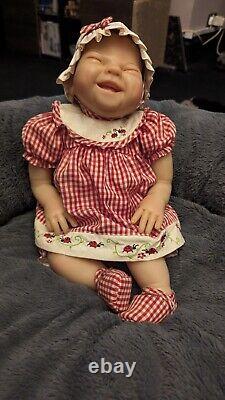 Reborn Baby Ticklish Girl Doll By Sandy Faber Lisa Lovely ladybug