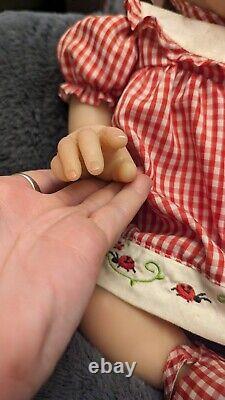 Reborn Baby Ticklish Girl Doll By Sandy Faber Lisa Lovely ladybug