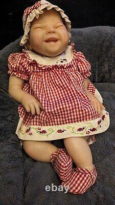 Reborn Baby Ticklish Girl Doll By Sandy Faber Lisa Lovely ladybug