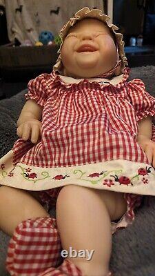 Reborn Baby Ticklish Girl Doll By Sandy Faber Lisa Lovely ladybug