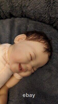 Reborn Baby Ticklish Girl Doll By Sandy Faber Lisa Lovely ladybug