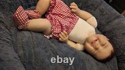 Reborn Baby Ticklish Girl Doll By Sandy Faber Lisa Lovely ladybug