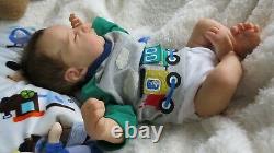 Reborn Baby boy doll from LEVI kit Sculpted by Bonnie Brown COA