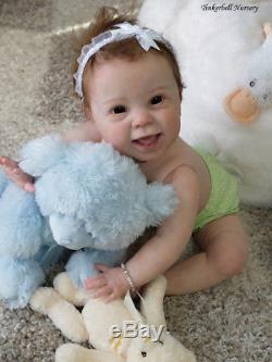 Reborn Baby doll Kenzie, Big Toddler 10 months old. Open eyes. Micro rooted hair