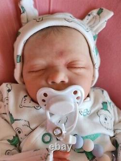 Reborn Baby doll SEE VIDEO Realborn 6lb 7oz Was PEARL COA Artist of 11yrs GHSP