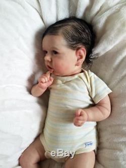 Reborn Big Baby Boy Saskia by Bonnie Brown Realistic Doll Micro Rooted Hair
