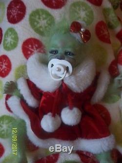 Reborn Christmas Holiday Green Artist Baby Doll Yeti Grinchette Grinch Mythical