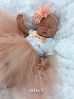 Reborn Doll Heavy Baby Girl Peach Tutu Outfit Magnetic Dummy S