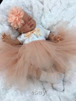 Reborn Doll Heavy Baby Girl Peach Tutu Outfit Magnetic Dummy Sofia