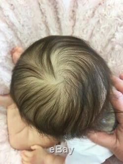 Reborn Doll Heavy Girl Fake Baby Ruby Cassie Brace Mono Rooted Hair Stunning