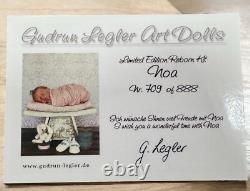 Reborn Doll Noa by Gudrun Legler Limited Edition- Amazing Condition, COA
