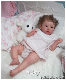 Reborn Doll Saskia, Life-like Baby Girl, Bonnie Brown