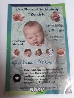 Reborn Ethnic Preemie Baby Doll Zendric, Dawn McLeod