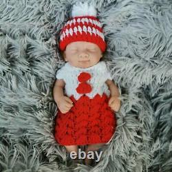 Reborn Full Body Solid Silicone Dolls 10 Inch Mini Reborn Baby Girl Dolls Soft