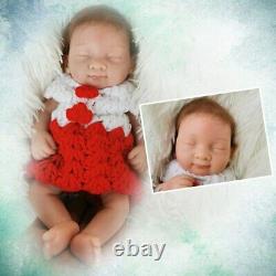 Reborn Full Body Solid Silicone Dolls 10 Inch Mini Reborn Baby Girl Dolls Soft