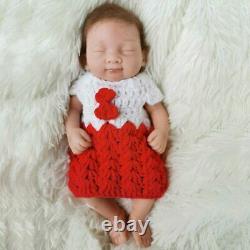 Reborn Full Body Solid Silicone Dolls 10 Inch Mini Reborn Baby Girl Dolls Soft