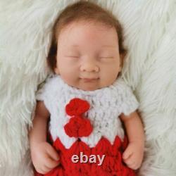 Reborn Full Body Solid Silicone Dolls 10 Inch Mini Reborn Baby Girl Dolls Soft