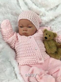 Reborn Girl Doll Pink Knitted Spanish Outfit With Dummy P