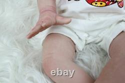Reborn Newborn Baby Doll Hand-Rooted Hair 3D Paint skin Tone Silicone Toddler