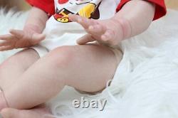 Reborn Newborn Baby Doll Hand-Rooted Hair 3D Paint skin Tone Silicone Toddler