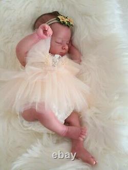 Reborn Preemie baby doll Aria asleep by Bountiful Baby
