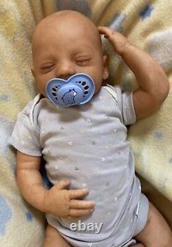 Reborn, Realborn Baby Boy Doll Steven Asleep 18.5, 5 lbs, Full Limbs, COA