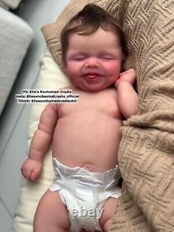 Reborn Silicone Susie Q Asleep By Bonnie Sieben FBS Baby Boy Doll Elie Habibi