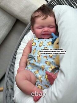 Reborn Silicone Susie Q Asleep By Bonnie Sieben FBS Baby Boy Doll Elie Habibi