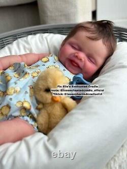 Reborn Silicone Susie Q Asleep By Bonnie Sieben FBS Baby Boy Doll Elie Habibi