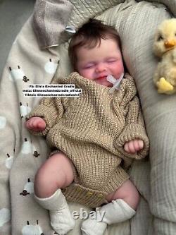 Reborn Silicone Susie Q Asleep By Bonnie Sieben FBS Baby Boy Doll Elie Habibi