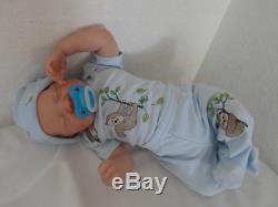 Reborn Sleeping Baby Boy Doll, Limited Ed. Levi By Bonnie Brown