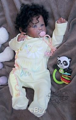 Reborn art baby doll RAVEN by Ping Lau, reborn baby doll Finished doll, VINYL