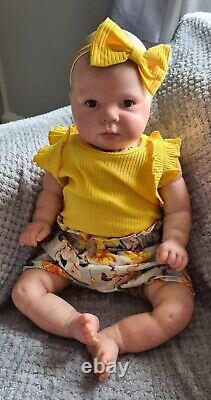 Reborn baby Doll Bountiful Baby 25 8lbs open eye. Heavy Baby