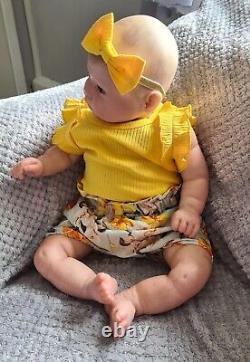 Reborn baby Doll Bountiful Baby 25 8lbs open eye. Heavy Baby