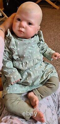 Reborn baby Doll Bountiful Baby 25 8lbs open eye. Heavy Baby