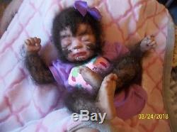 Reborn baby WEREWOLF artist doll hybrid horror fantasy mythical animal monster