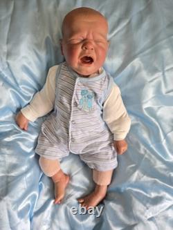 Reborn baby boy doll, Crier By Donna Rubert. Super Rare
