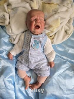 Reborn baby boy doll, Crier By Donna Rubert. Super Rare
