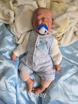 Reborn baby boy doll, Crier By Donna Rubert. Super Rare
