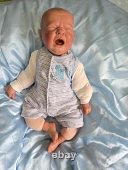 Reborn baby boy doll, Crier By Donna Rubert. Super Rare