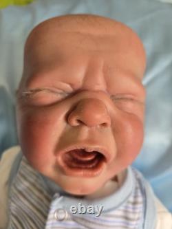 Reborn baby boy doll, Crier By Donna Rubert. Super Rare