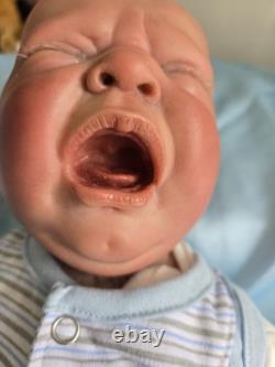 Reborn baby boy doll, Crier By Donna Rubert. Super Rare