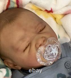 Reborn baby doll Leilani Yawning. Sculpt by BB. New