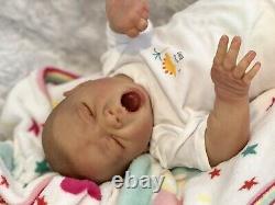 Reborn baby doll Leilani Yawning. Sculpt by BB. New