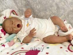 Reborn baby doll Leilani Yawning. Sculpt by BB. New