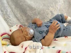 Reborn baby doll Leilani Yawning. Sculpt by BB. New